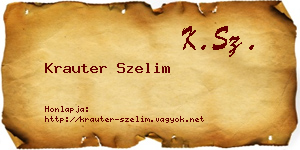 Krauter Szelim névjegykártya